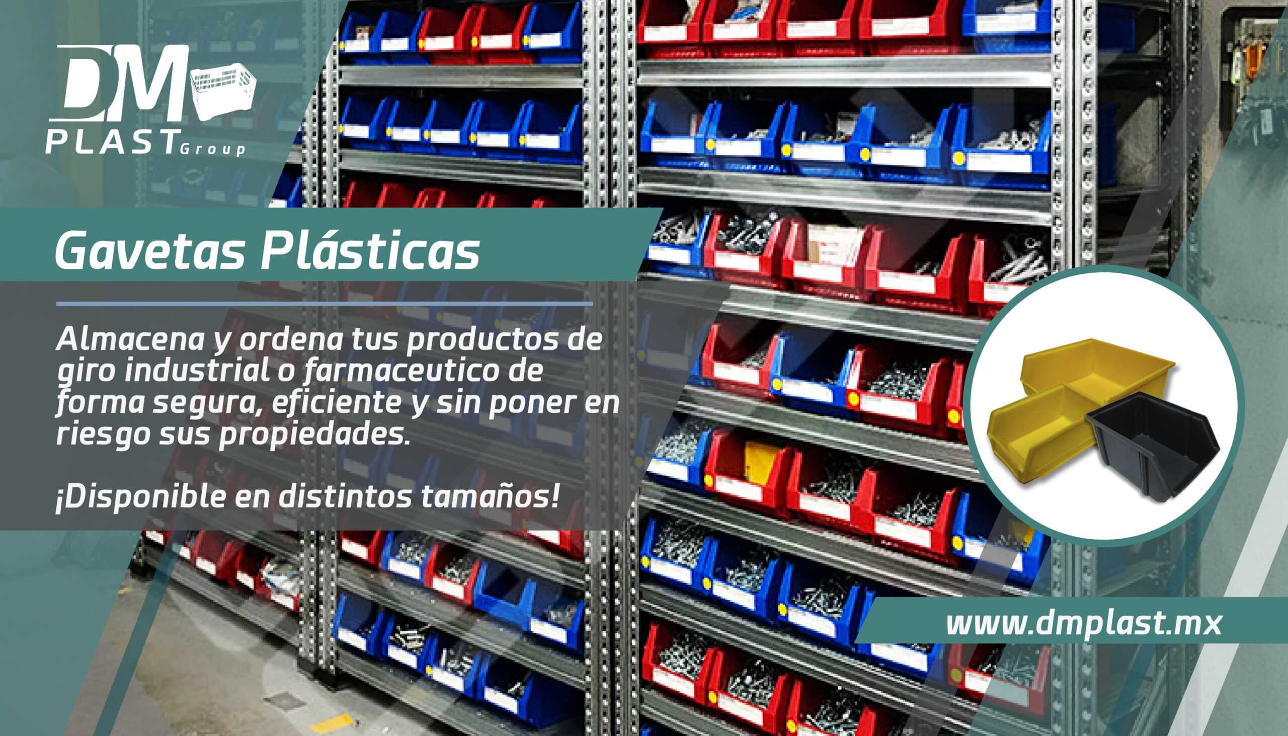 Con las Gavetas plásticas organiza tus espacios en almacén!
